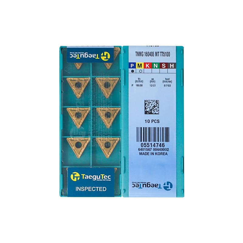 Taegutec 100% Original  Cutting Tool  Turning Insert TNMG160408-MT TT5100  10pcs
