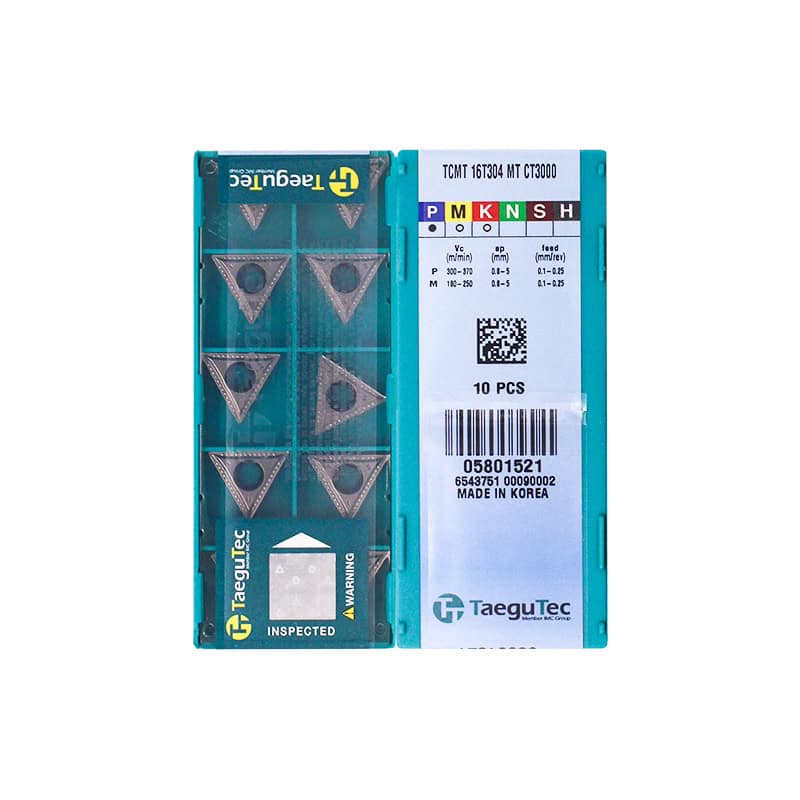 Taegutec 100% Original  Cutting Tool  Turning Insert TCMT16T304-MT CT3000  10pcs