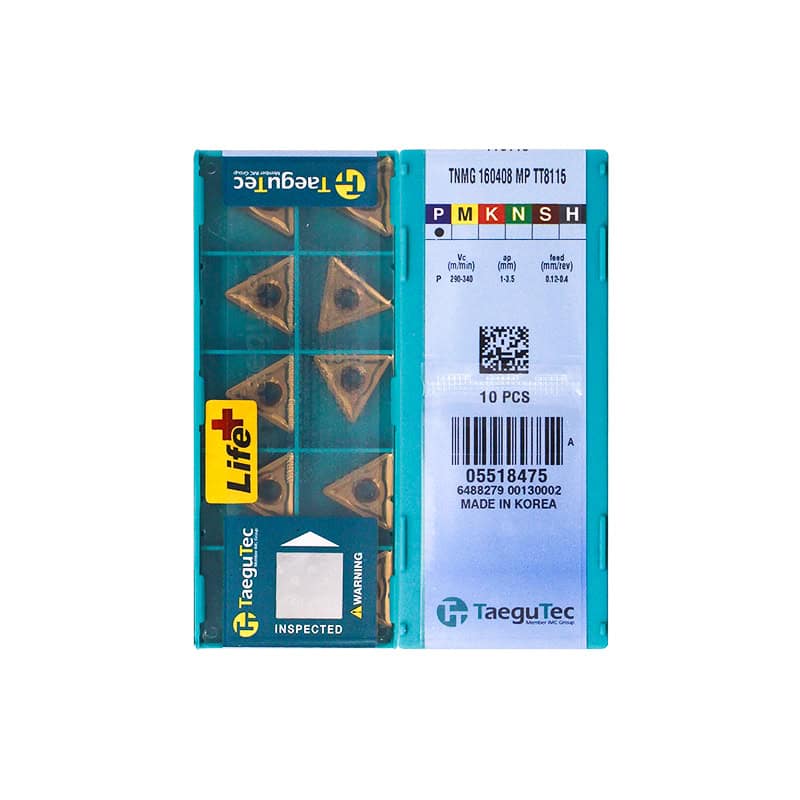 Taegutec 100% Original  Cutting Tool  Turning Insert TNMG160408-MP TT8115  10pcs