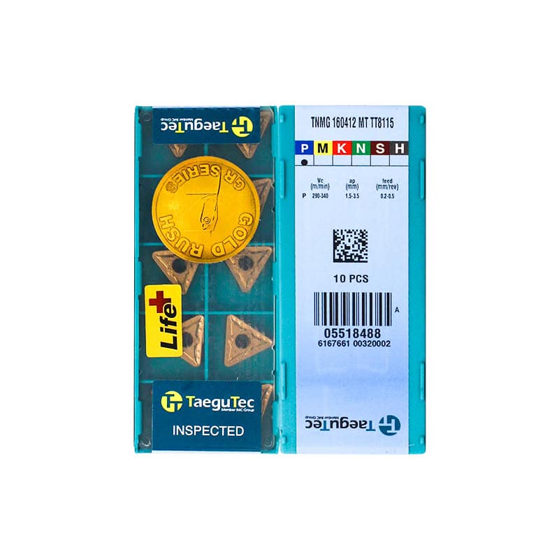 Taegutec 100% Original  Cutting Tool  Turning Insert TNMG160412-MT TT8115B  10pcs