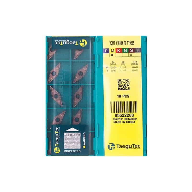 Taegutec 100% Original  Cutting Tool  Turning Insert VCMT110304-PC TT9225  10pcs