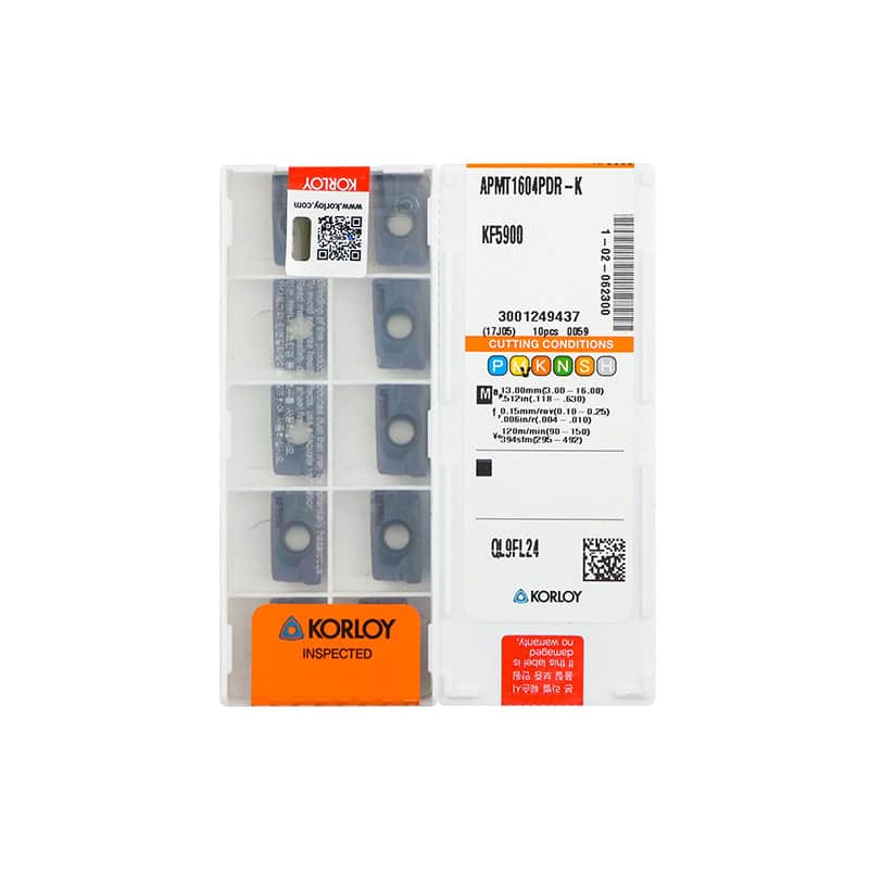 Korloy 100% Original  Cutting Tool Milling Insert APMT1604PDR-K KF5900  10pcs