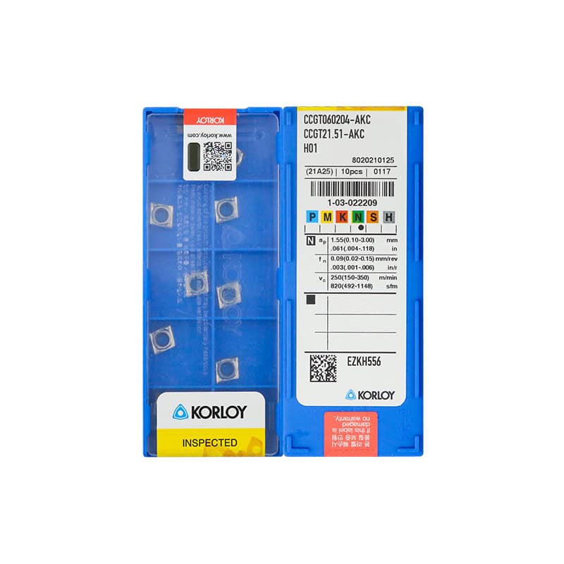 Korloy 100% Original  Cutting Tool Turning Insert CCGT060204-AK2 H01  10pcs