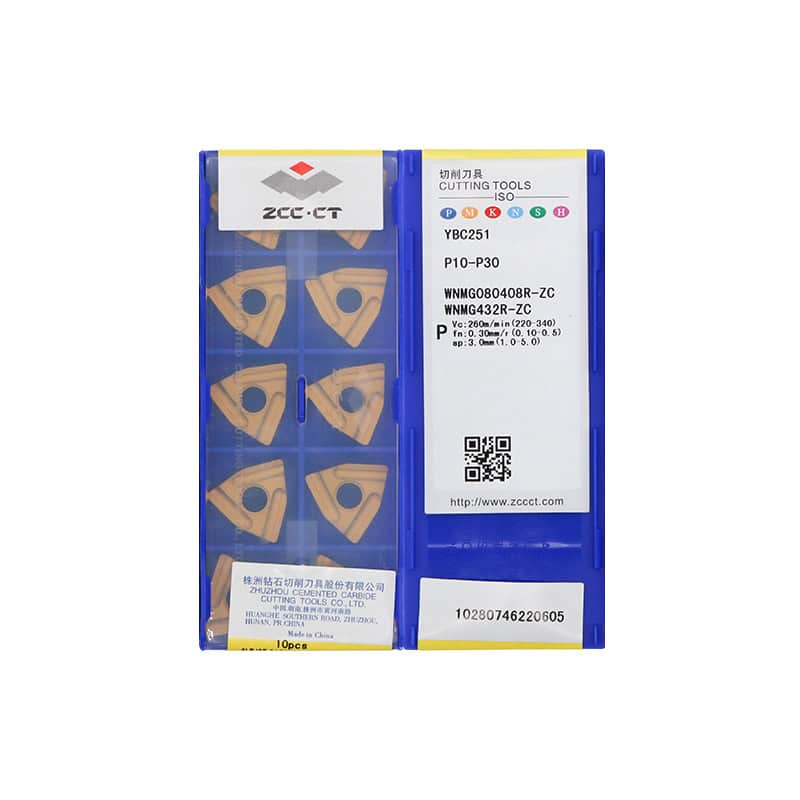 ZCC CT 100% Original  Cutting Tool  Turning Insert WNMG080408R-ZC YBC251  10pcs