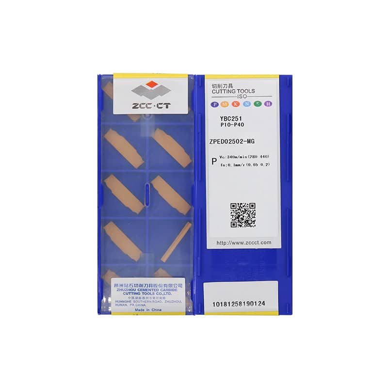 ZCC CT 100% Original  Cutting Tool  Groove Insert ZPED02502-MG YBC251  10pcs