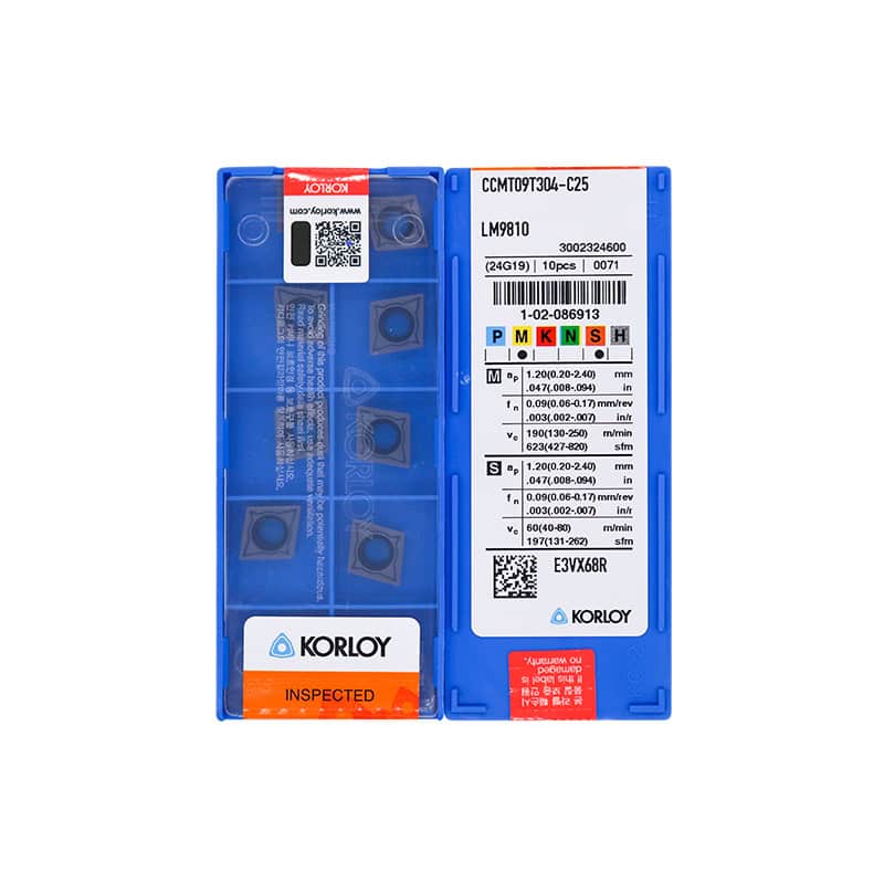 Korloy 100% Original  Cutting Tool Turning Insert CCMT09T304-C25 LM9810  10pcs