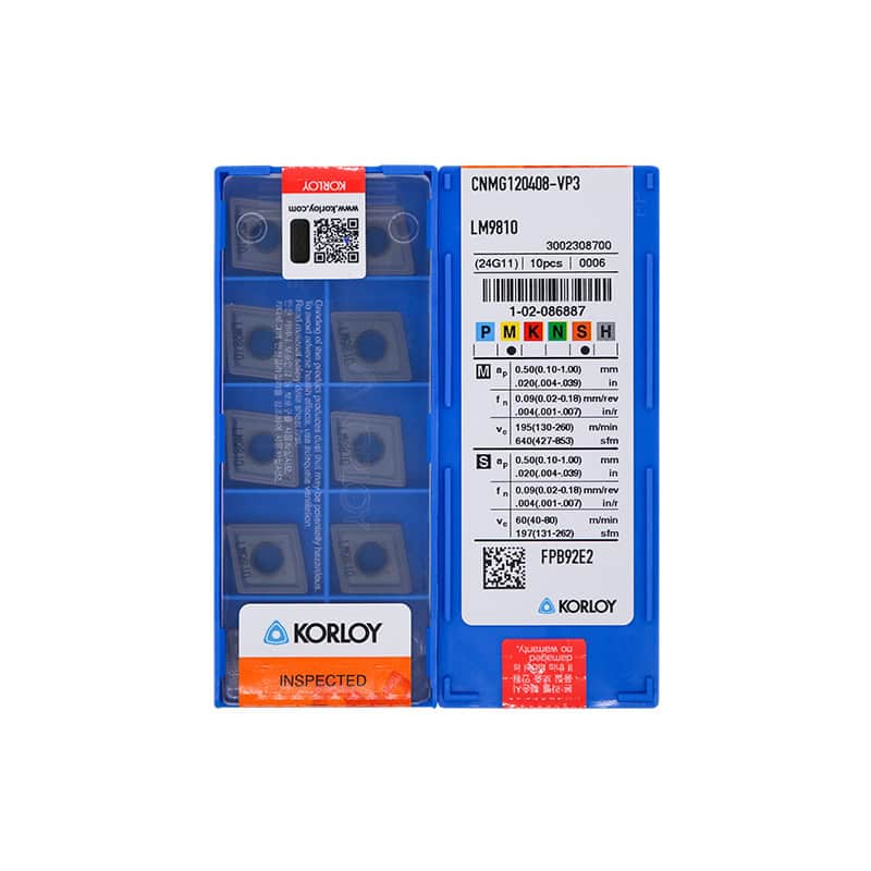 Korloy 100% Original  Cutting Tool Turning Insert CNMG120408-VP3 LM9810  10pcs