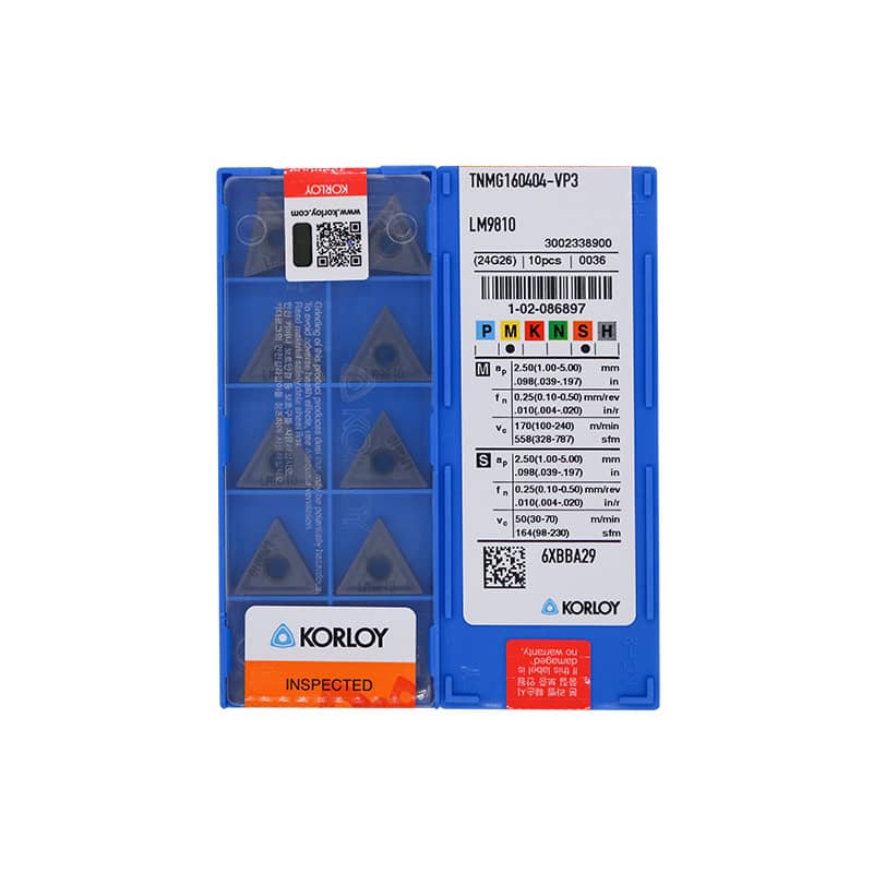 Korloy 100% Original  Cutting Tool Turning Insert TNMG160404-VP3 LM9810  10pcs