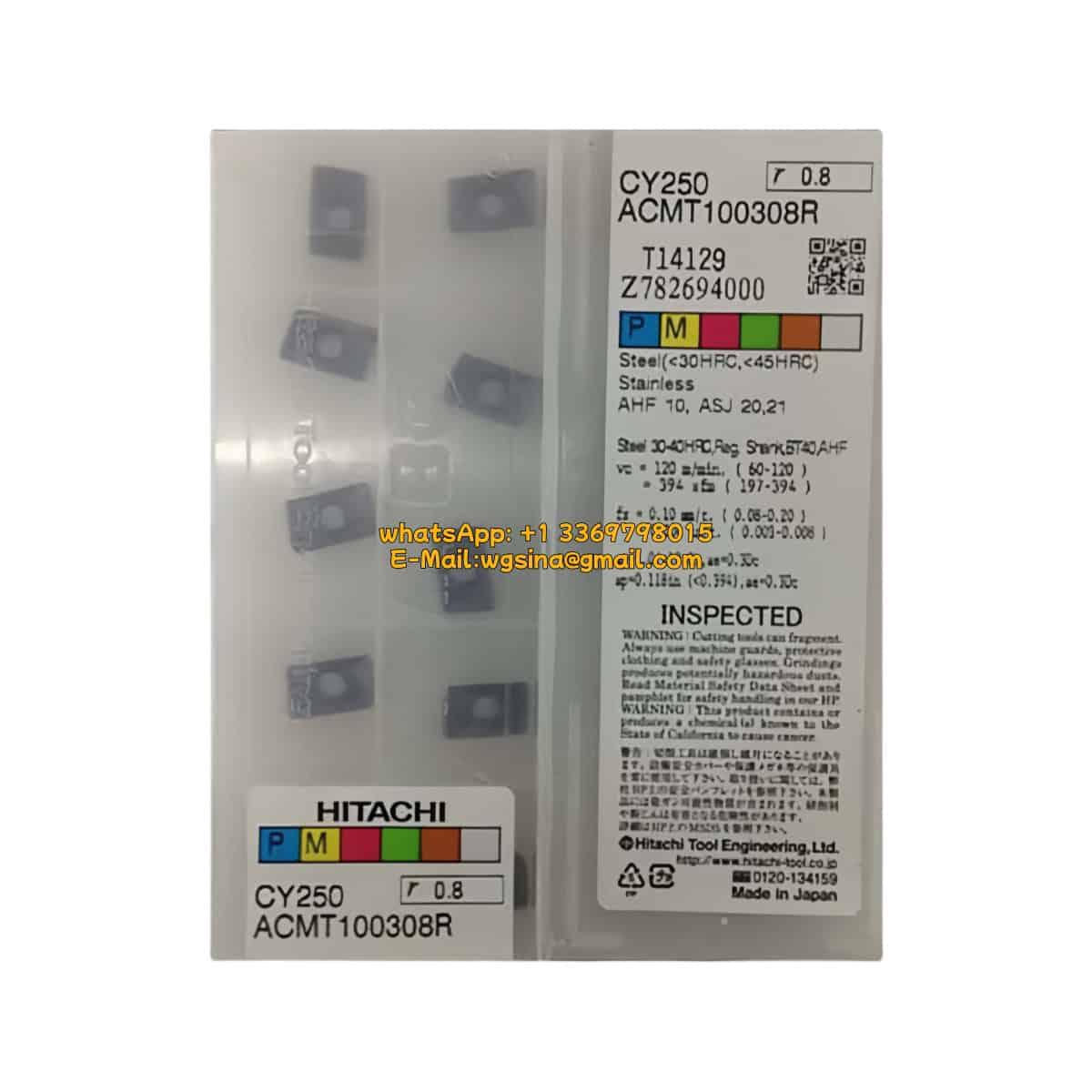 HITACHI 100% Original ACMT100308R CY250 Cutting Tools 10PCS
