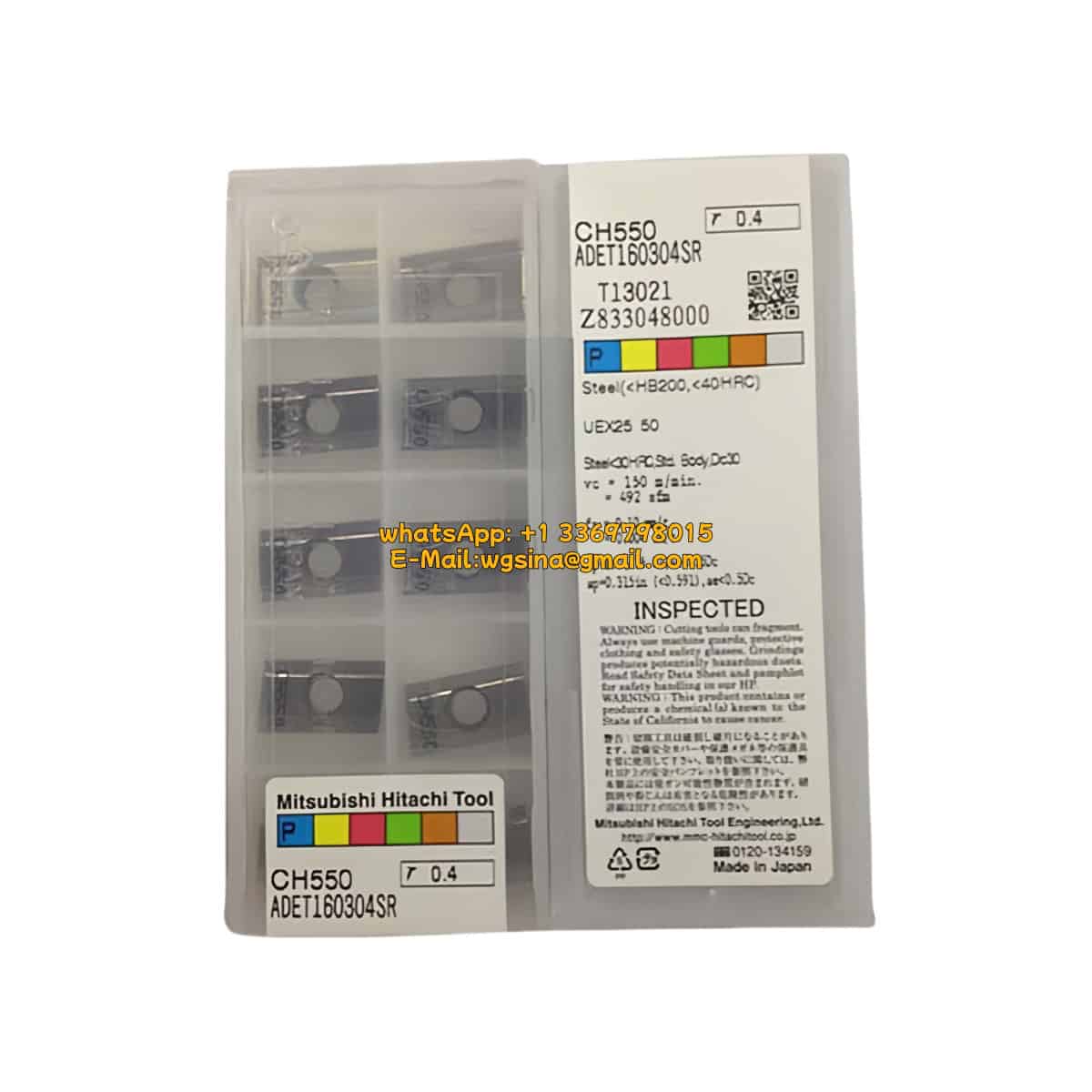 HITACHI 100% Original ADET160304SR CH550 Cutting Tools 10PCS