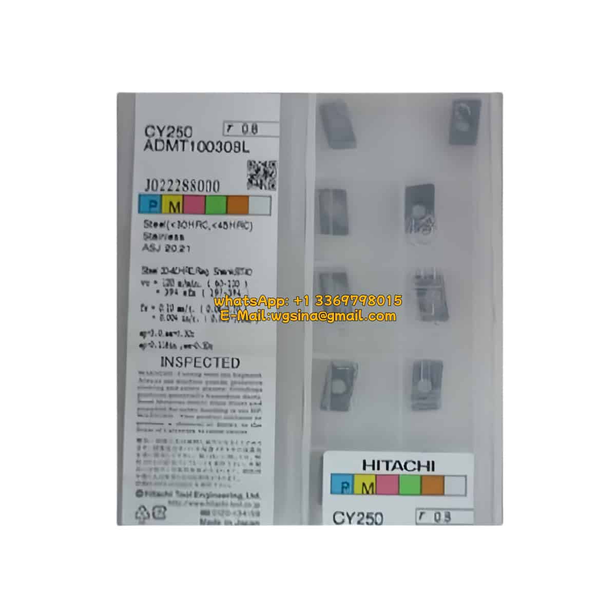HITACHI 100% Original ADMT100308L CY250 Cutting Tools 10PCS