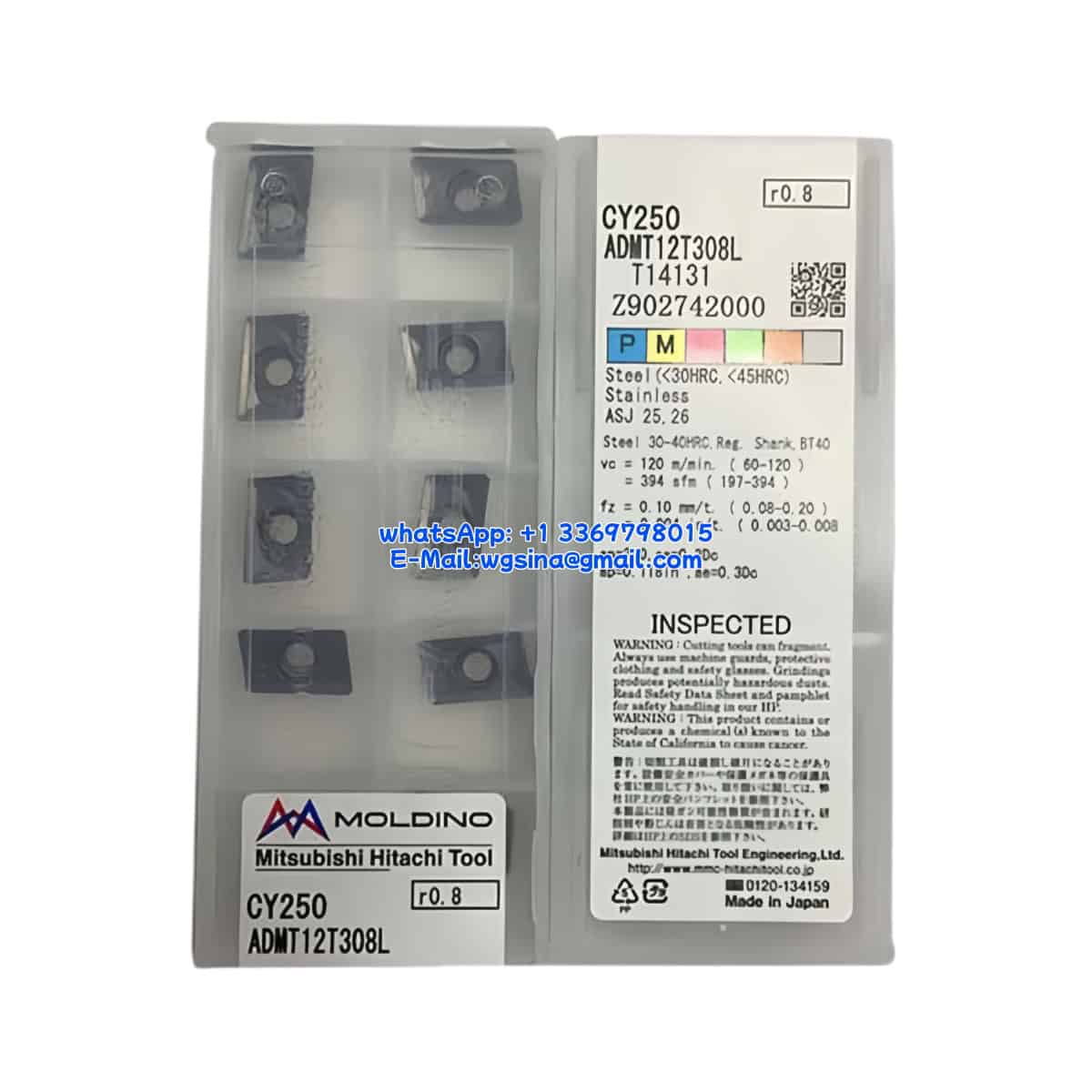 HITACHI 100% Original ADMT12T308L CY250 Cutting Tools 10PCS