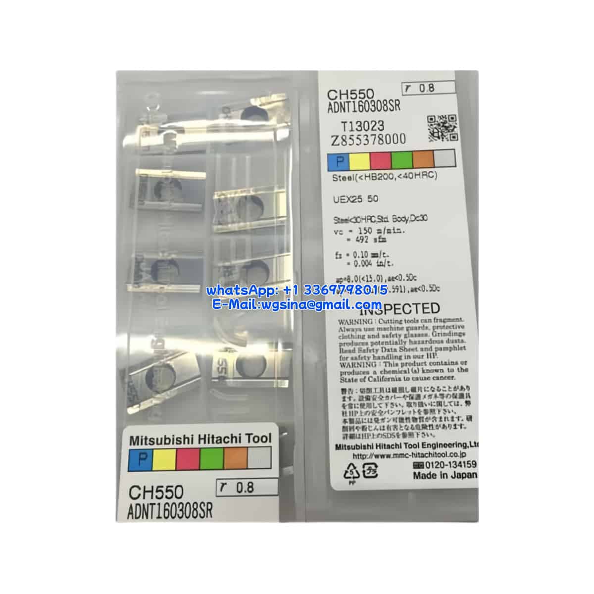 HITACHI 100% Original ADNT160308SR CH550 Cutting Tools 10PCS