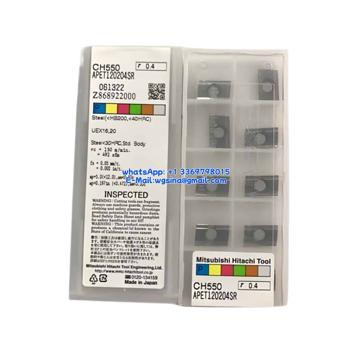 HITACHI 100% Original APET120204SR CH550 Cutting Tools 10PCS