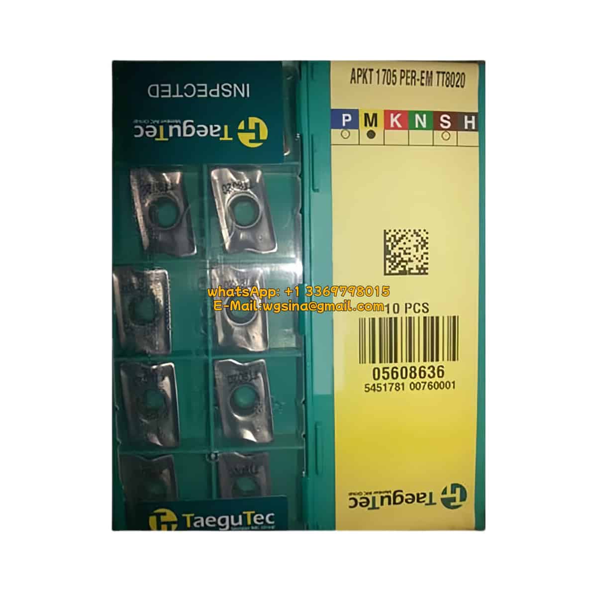 TaeguTec 100% Original APKT 1705 PER-EM TT8020 Cutting Tools 10PCS