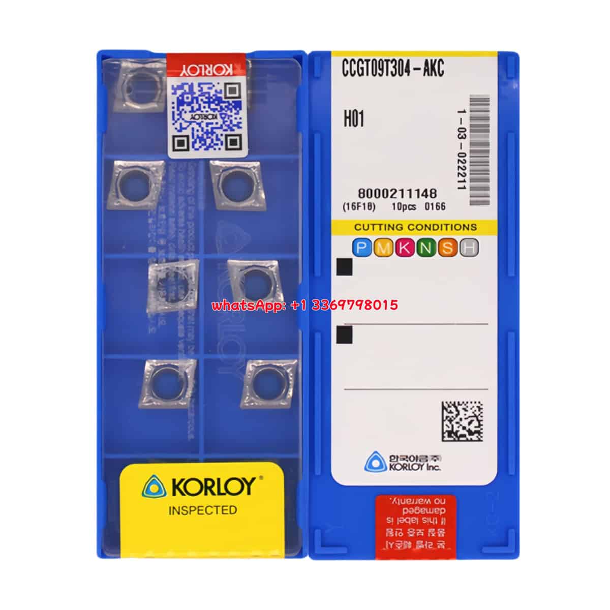 Korloy 100% Original CCGT09T304-AKC H01 Cutting Tools 10PCS