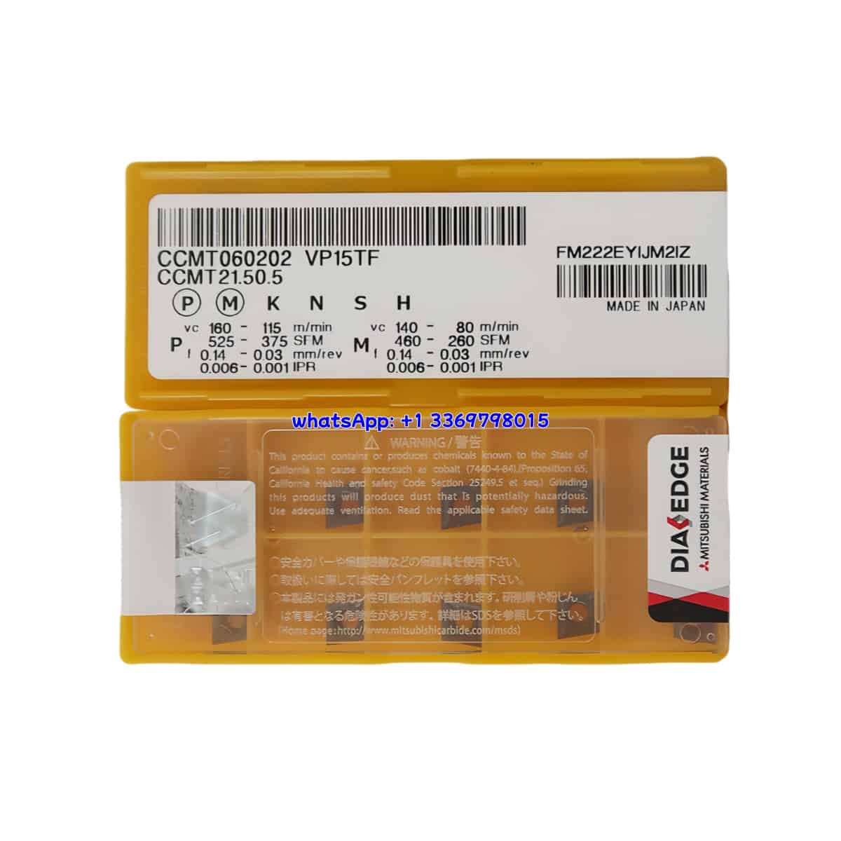 Mitsubishi 100% Original CCMT060202-VP15TF Cutting Tools 10PCS