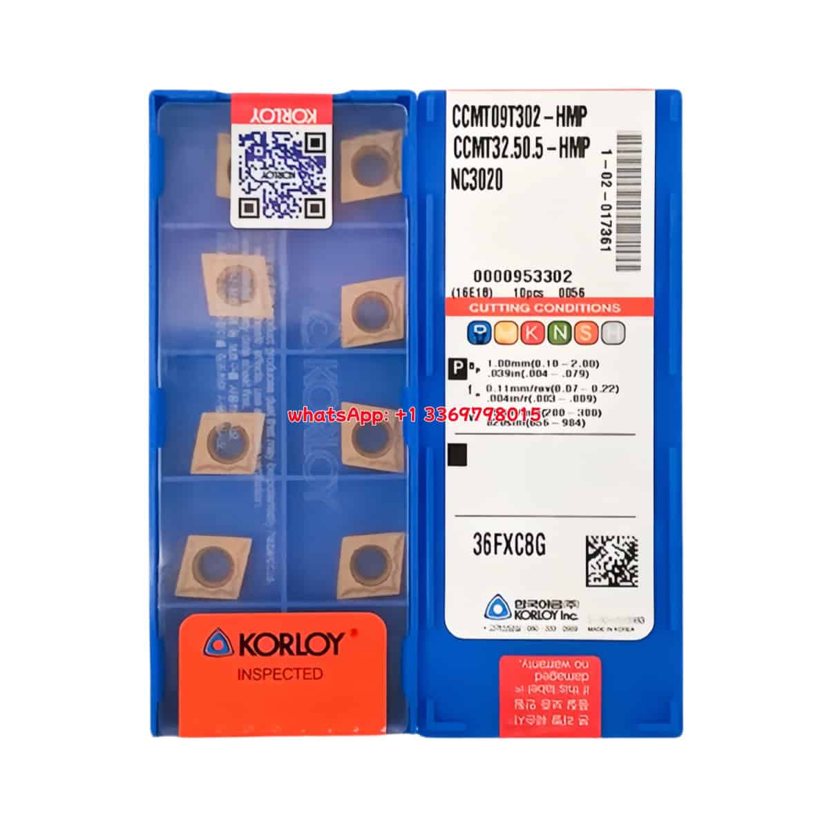 Korloy 100% Original CCMT09T302-HMP NC3020 Cutting Tools 10PCS