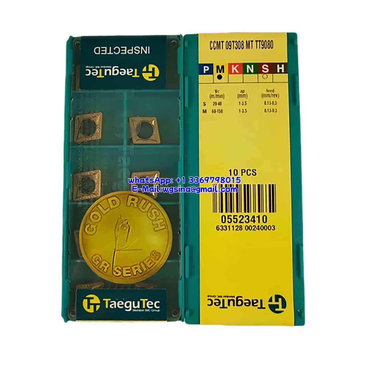 Taegutec 100% Original  Cutting Tool  Turning Insert CCMT09T308-PC TT9080  10pcs