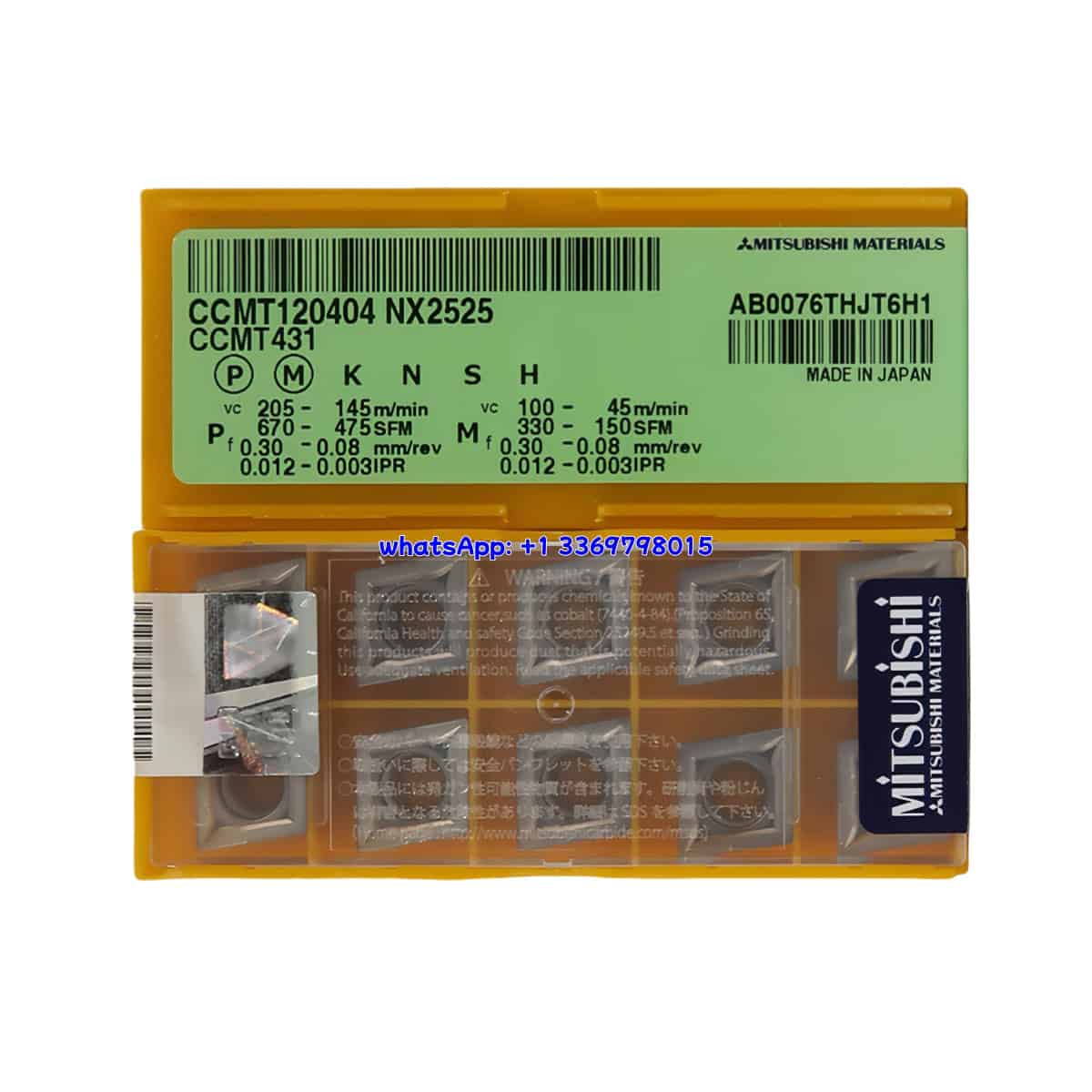 Mitsubishi 100% Original CCMT120404-NX2525 Cutting Tools 10PCS