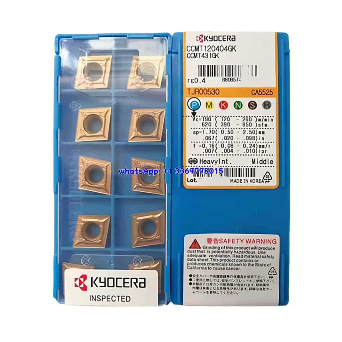 Kyocera 100% Original CCMT120404GK CA5525 Cutting Tools 10PCS
