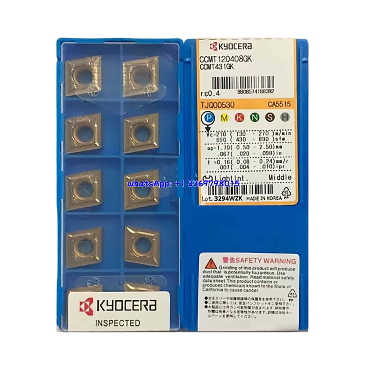 Kyocera 100% Original CCMT120408GK CA5515 Cutting Tools 10PCS