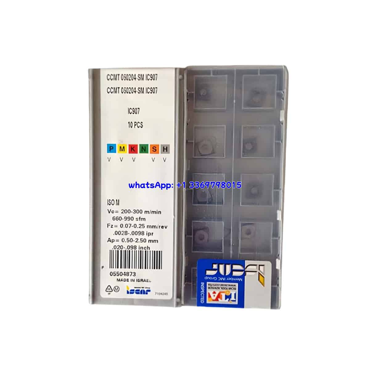 Iscar 100% Original CCMT 060204-SM IC907 Turning Insert 10PCS
