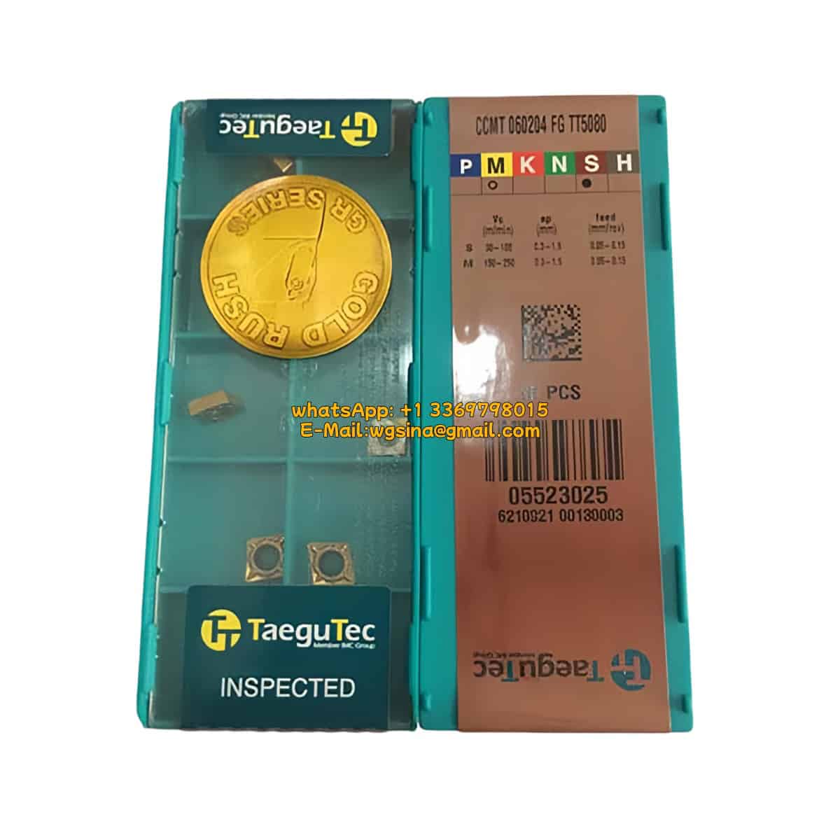 Taegutec 100% Original  Cutting Tool  Turning Insert CCMT060204-FM TT5080  10pcs