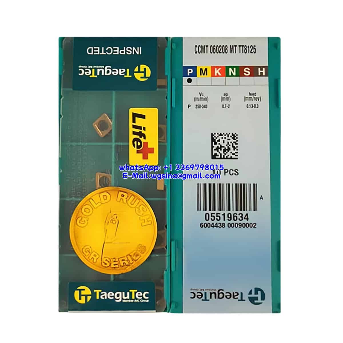 TaeguTec 100% Original CCMT 060208 MT TT8125 Cutting Tools 10PCS