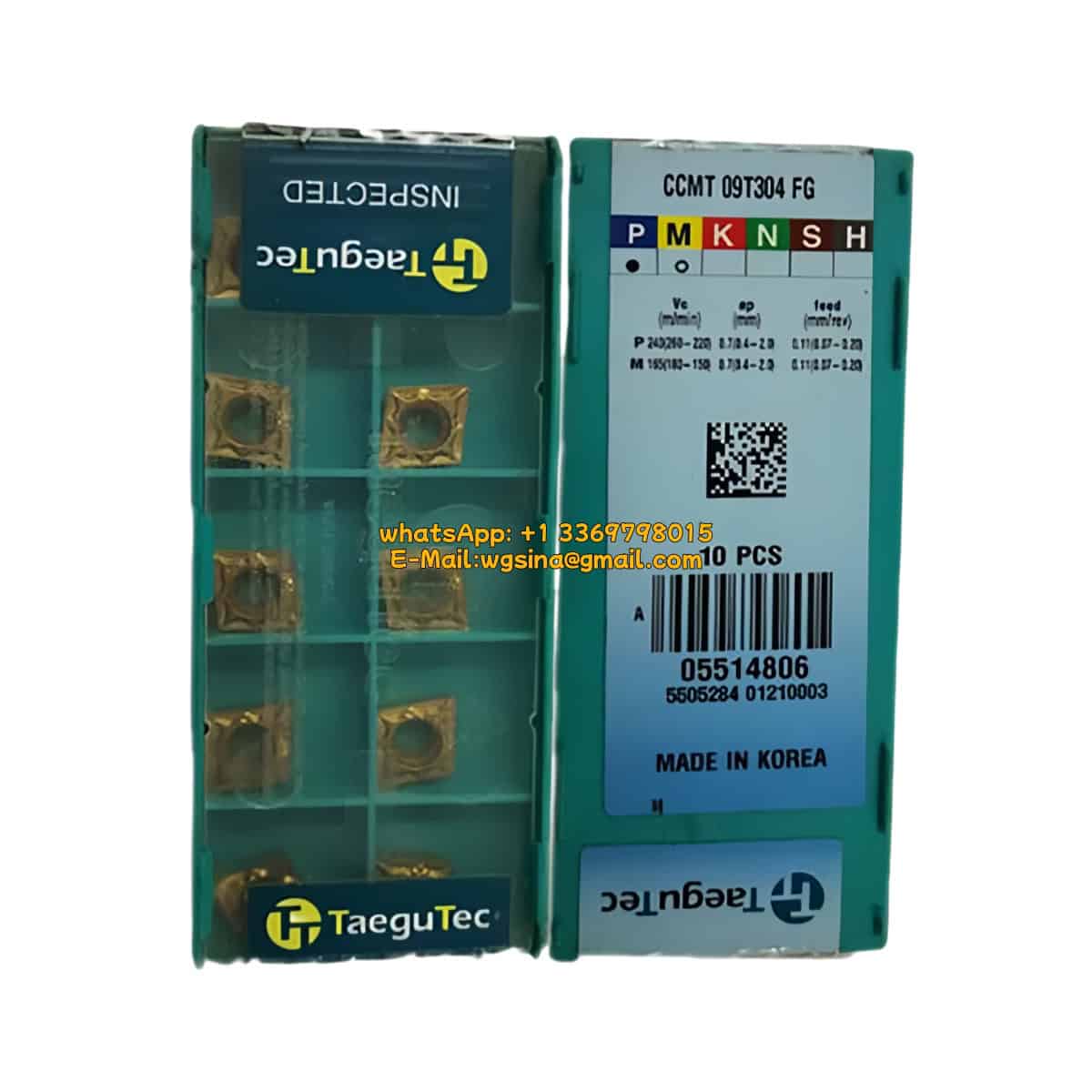 TaeguTec 100% Original CCMT 09T304 FG TT5100 Cutting Tools 10PCS