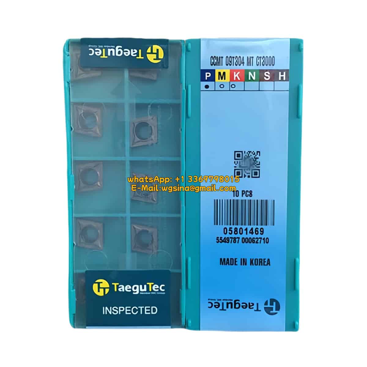 TaeguTec 100% Original CCMT 09T304 MT CT3000 Cutting Tools 10PCS