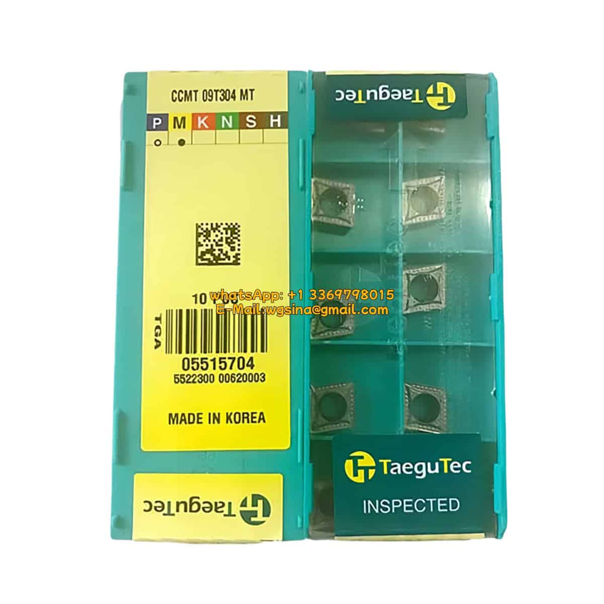 Taegutec 100% Original  Cutting Tool  Turning Insert CCMT060204-FG TT8020  10pcs