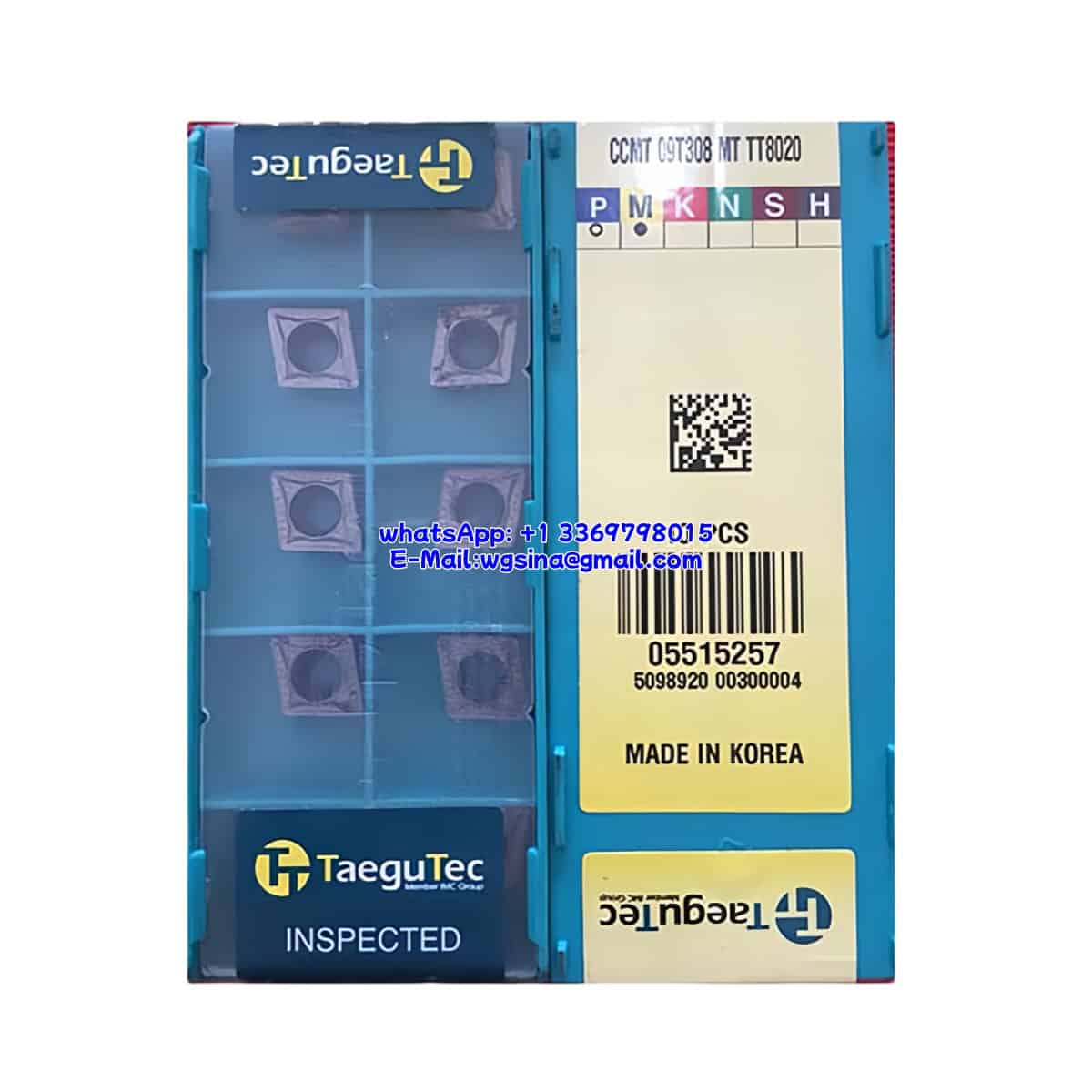TaeguTec 100% Original CCMT 09T308 MT TT8020 Cutting Tools 10PCS