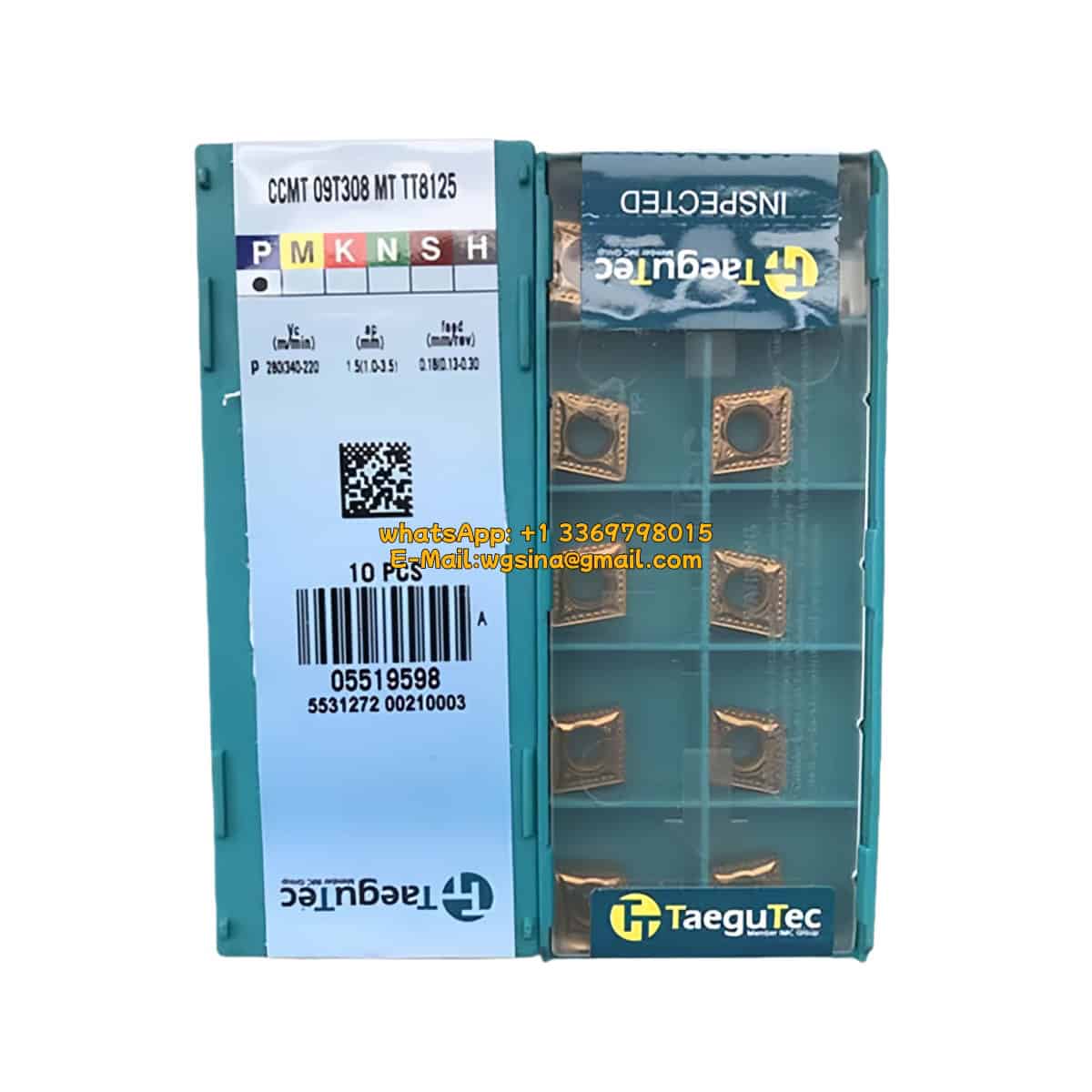 TaeguTec 100% Original CCMT 09T308 MT TT8125 Cutting Tools 10PCS