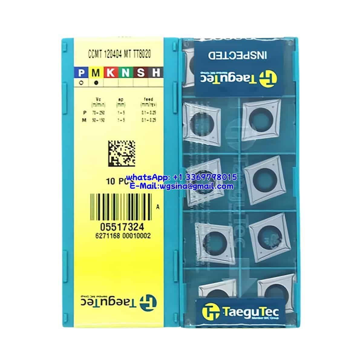 TaeguTec 100% Original CCMT 120404 MT TT8020 Cutting Tools 10PCS
