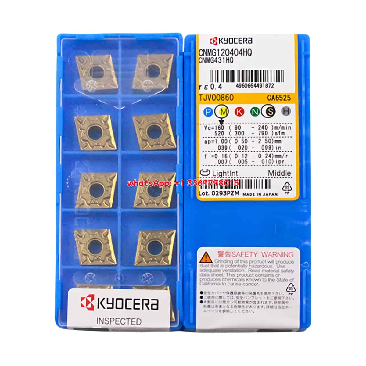 Kyocera 100% Original CNMG120404-HQ CA6525 Cutting Tools 10PCS