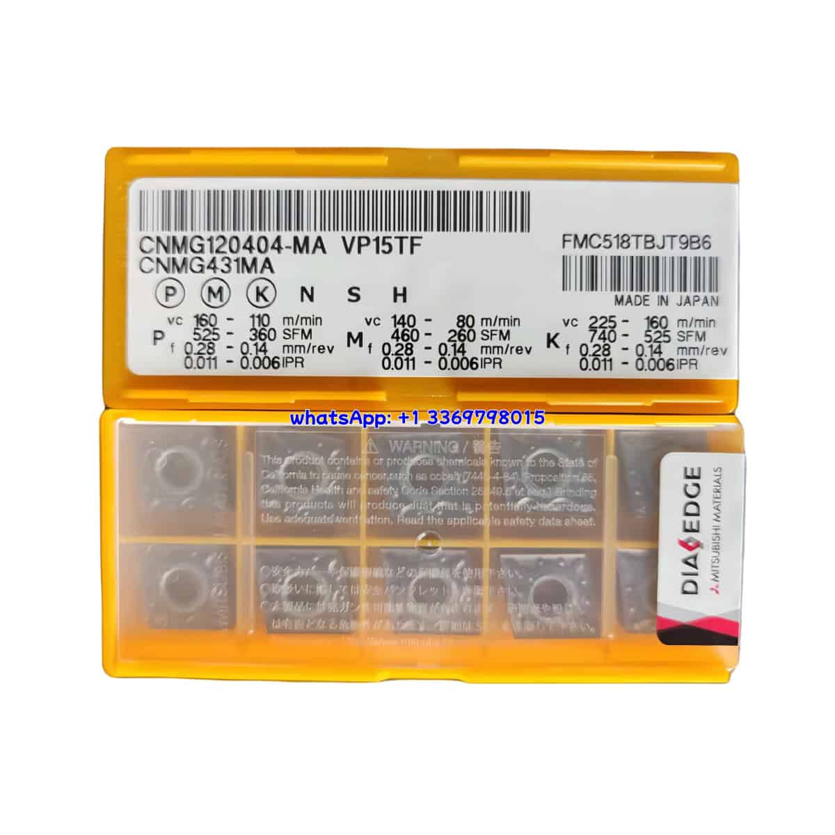 Mitsubishi 100% Original CNMG120404-MA VP15TF Cutting Tools 10PCS
