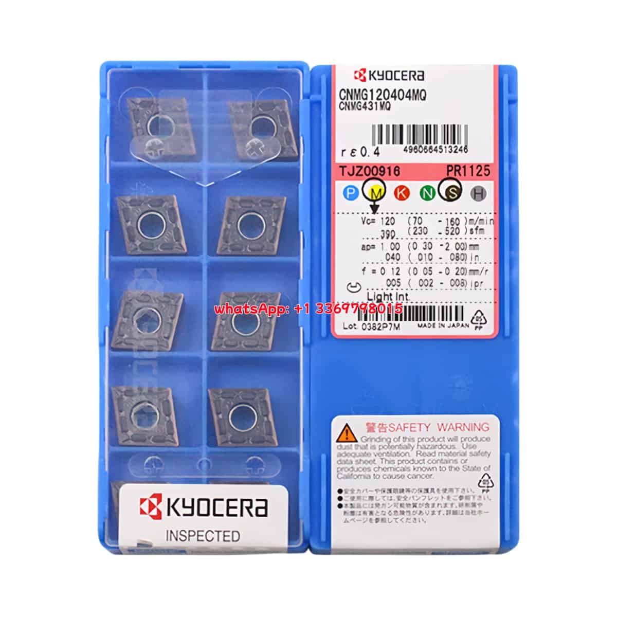 Kyocera 100% Original CNMG120404-MQ PR1125 Cutting Tools 10PCS