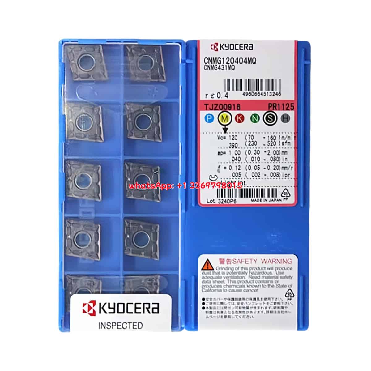 Kyocera 100% Original CNMG120404MQ PR1125 Cutting Tools 10PCS