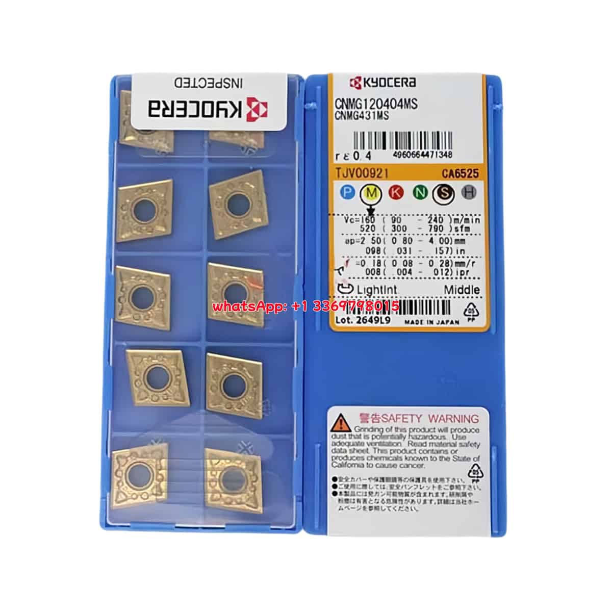 Kyocera 100% Original CNMG120404MS CA6525 Cutting Tools 10PCS