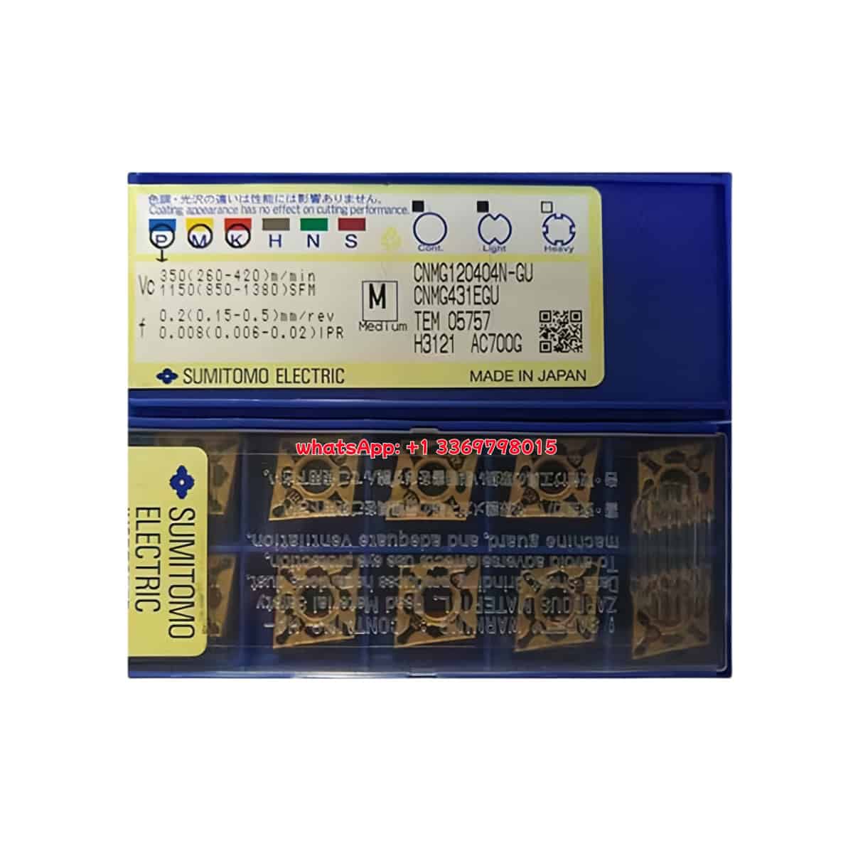 SUMITOMO 100% Original CNMG120404N-GU AC700G Cutting Tools 10PCS