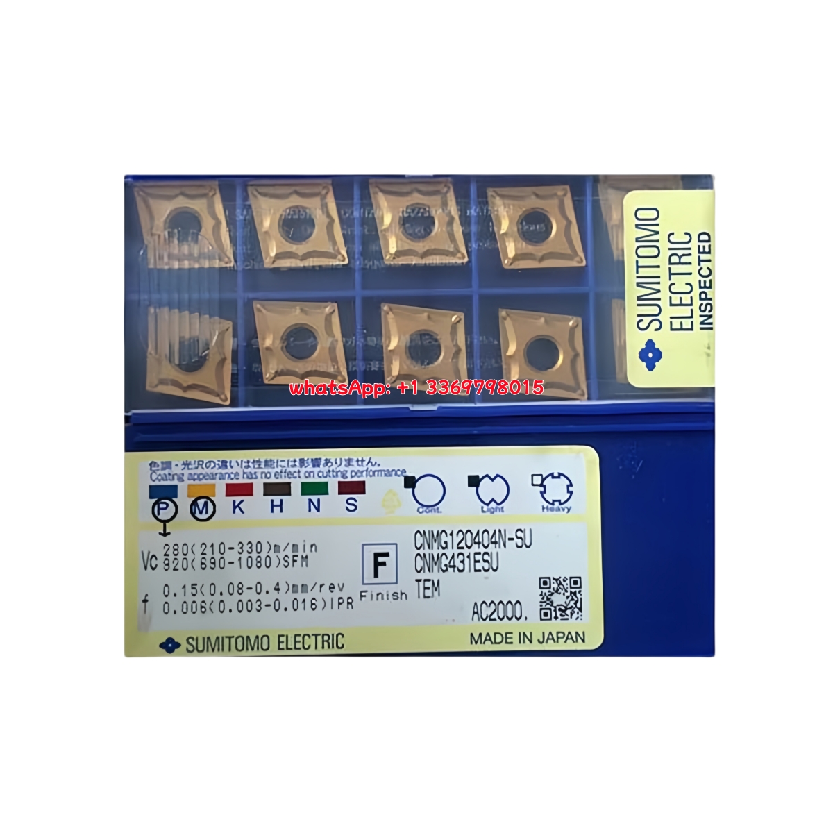 SUMITOMO 100% Original CNMG120404N-SU AC2000 Cutting Tools 10PCS
