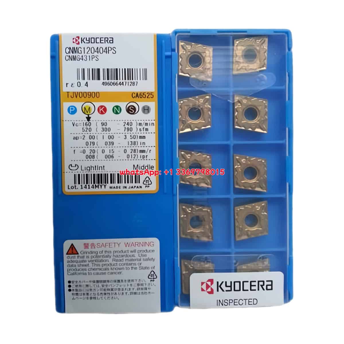 Kyocera 100% Original CNMG120404PS CA6525 Cutting Tools 10PCS