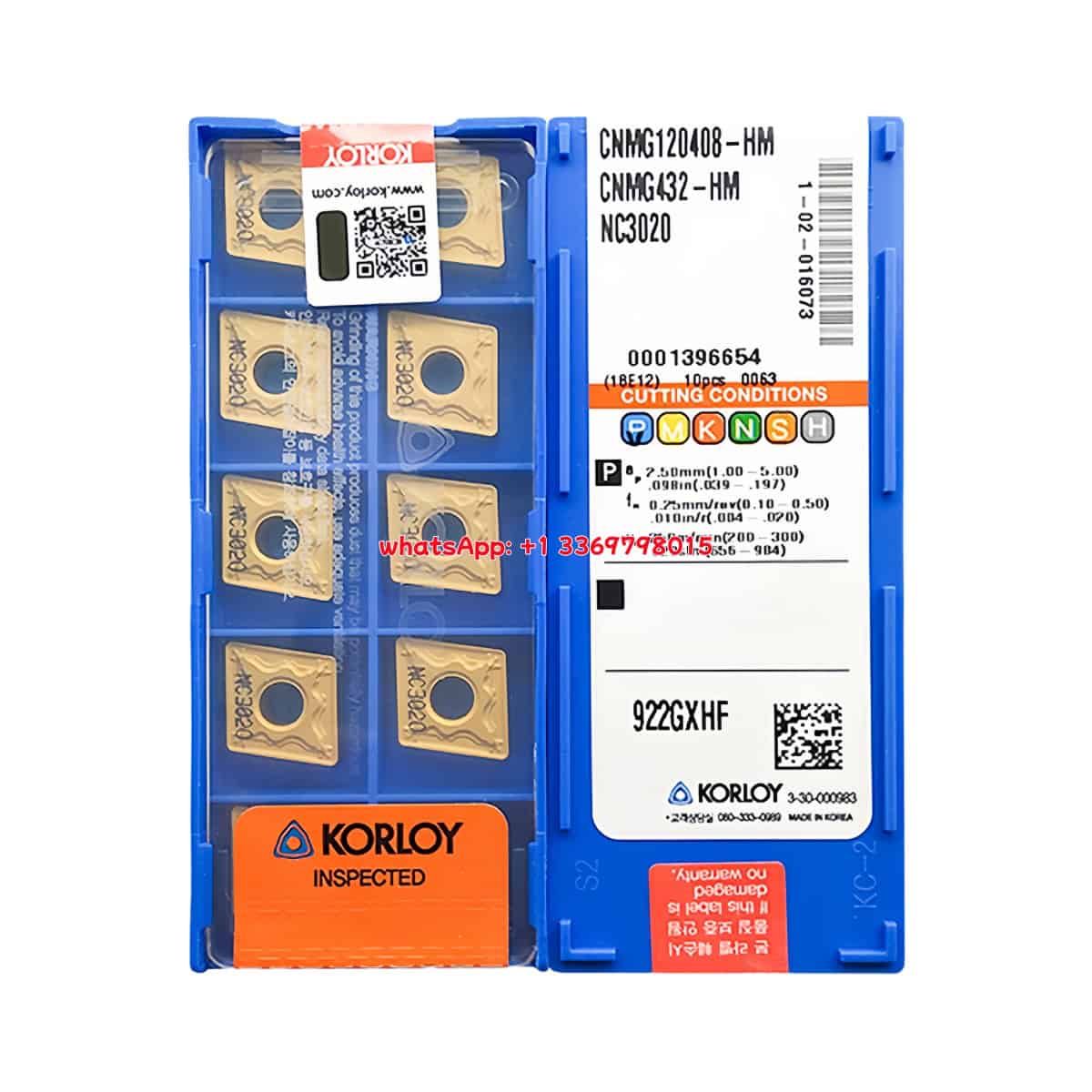 Korloy 100% Original CNMG120408-HM NC3020 Cutting Tools 10PCS
