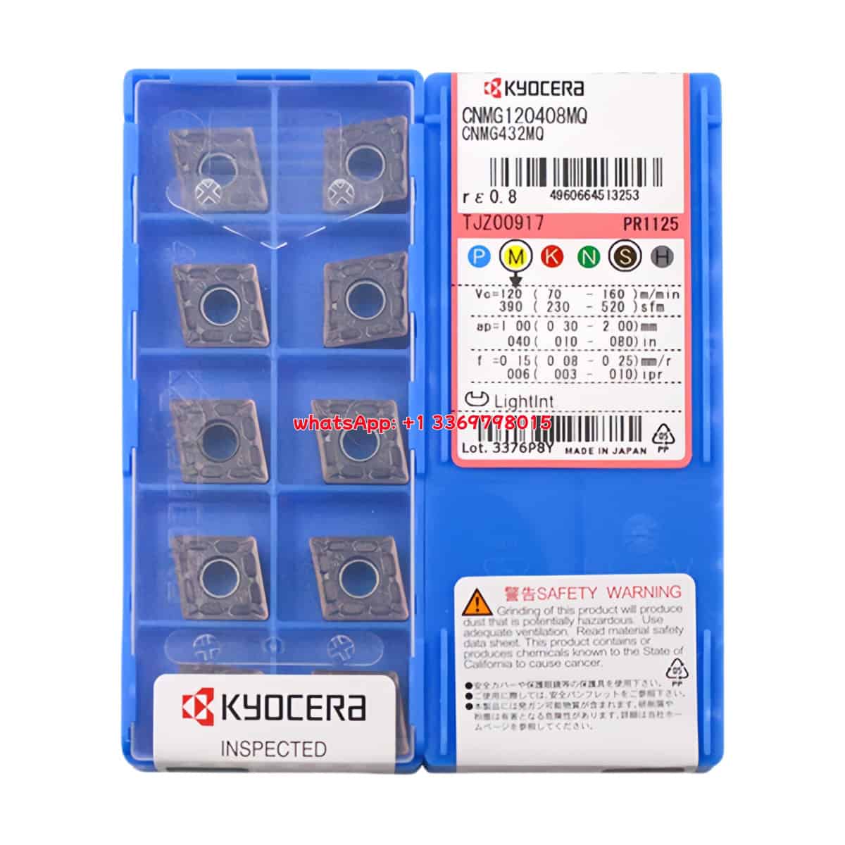 Kyocera 100% Original CNMG120408-MQ PR1125 Cutting Tools 10PCS