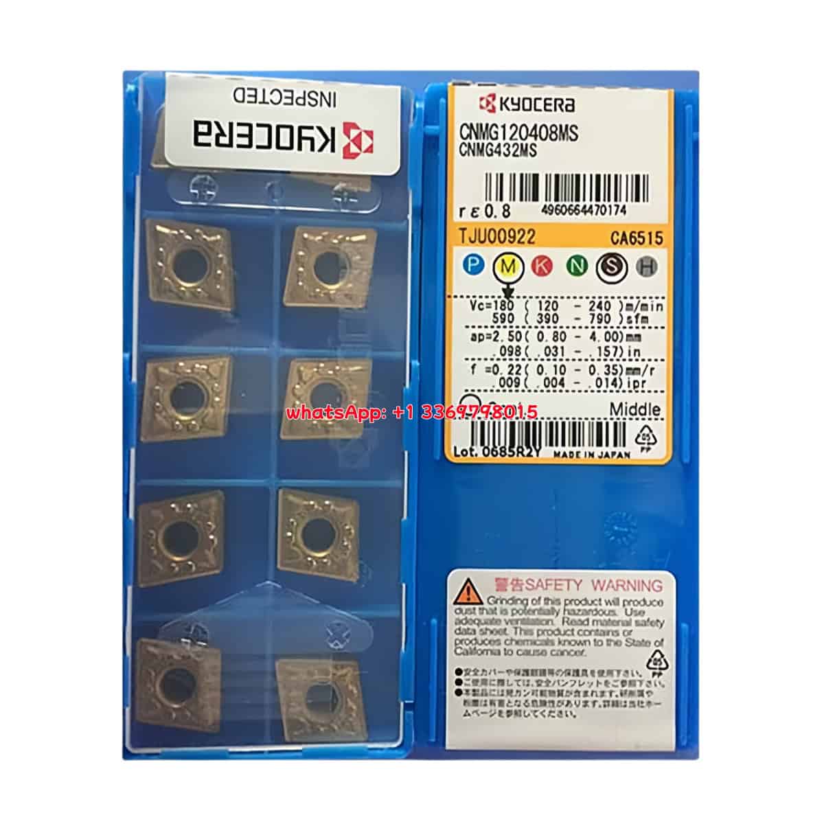 Kyocera 100% Original CNMG120408-MS CA6515 Cutting Tools 10PCS