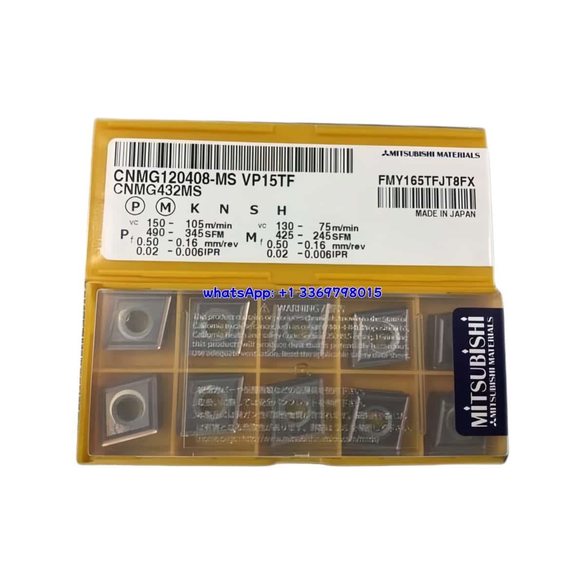 Mitsubishi 100% Original CNMG120408-MS VP15TF Cutting Tools 10PCS