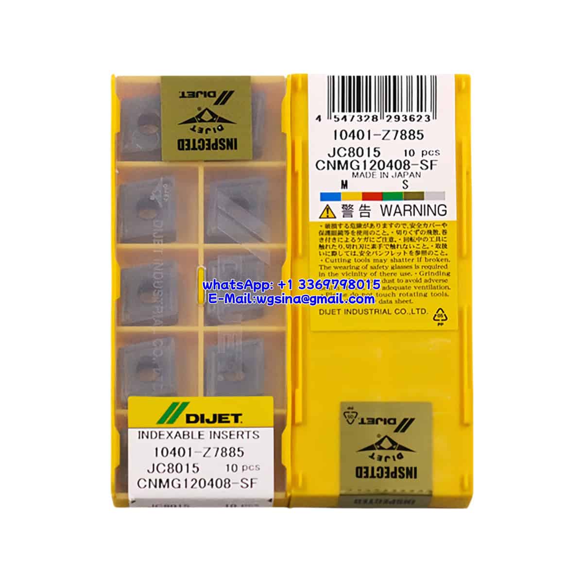 DIJET 100% Original CNMG120408-SF JC8015 Cutting Tools 10PCS