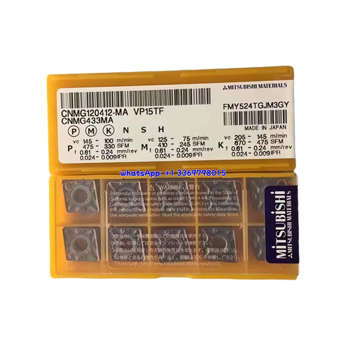 Mitsubishi 100% Original CNMG120412-MA VP15TF Cutting Tools 10PCS