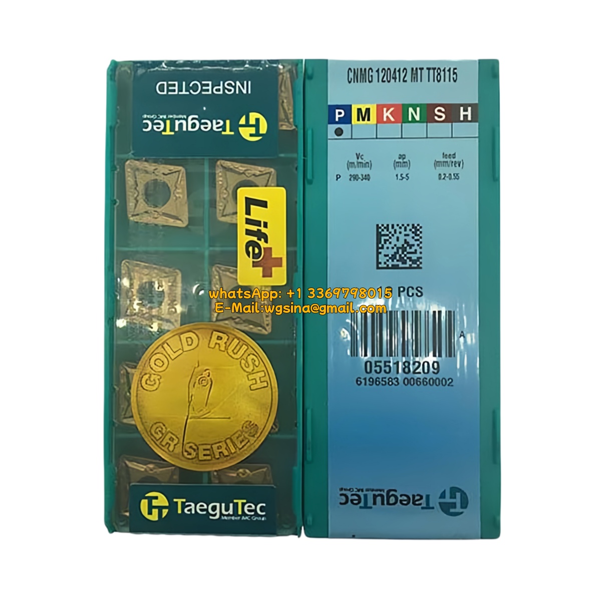 TaeguTec 100% Original CNMG120412-MT TT8115 Cutting Tools 10PCS